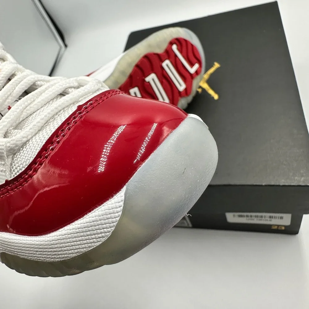Jordan 11 Retro PS Cherry White Varsity Red Black 378039-116 Size 11C